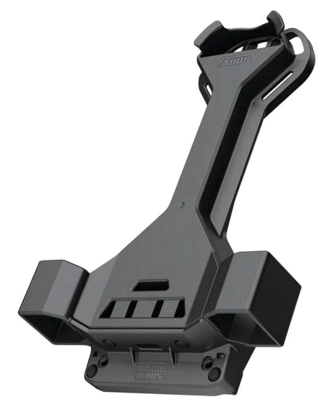 Schwarzer, robuster Fahrrad- oder Scooterhalter für das ABUS Granit Super Extreme 2500 Schloss
