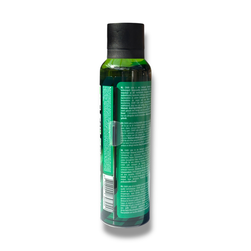 Grüne Flasche mit schwarzem Schraubverschluss für Kettenöl Fahrrad E-Bike Motorrad