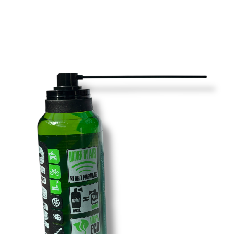 Grüner Kettenöl Spray mit schwarzem Sprühkopf für Fahrrad, E-Bike, Motorrad