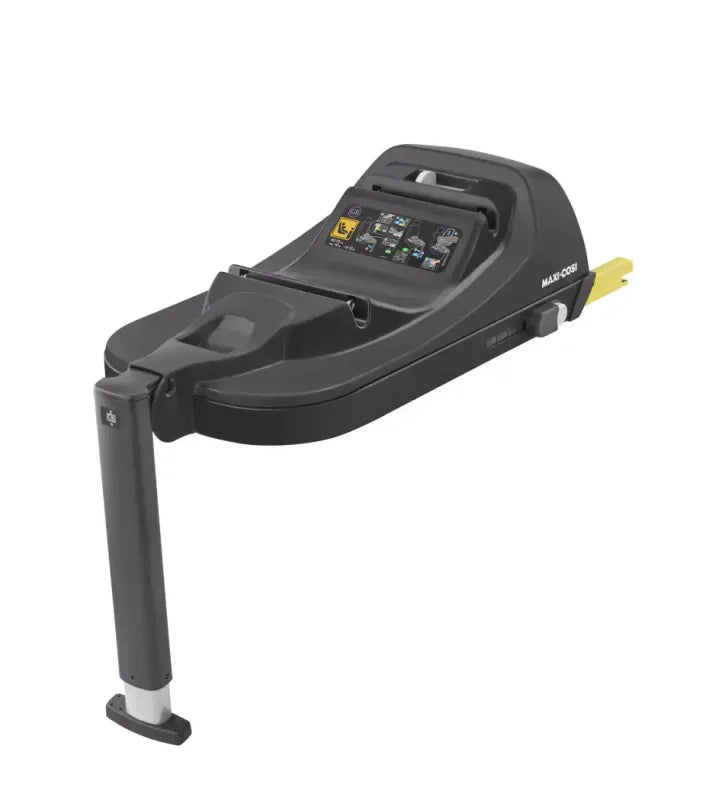 Schwarze Maxi-Cosi CabrioFix i-Size ISOFIX Base mit verstellbarem Beinstütze und Gelb-Details