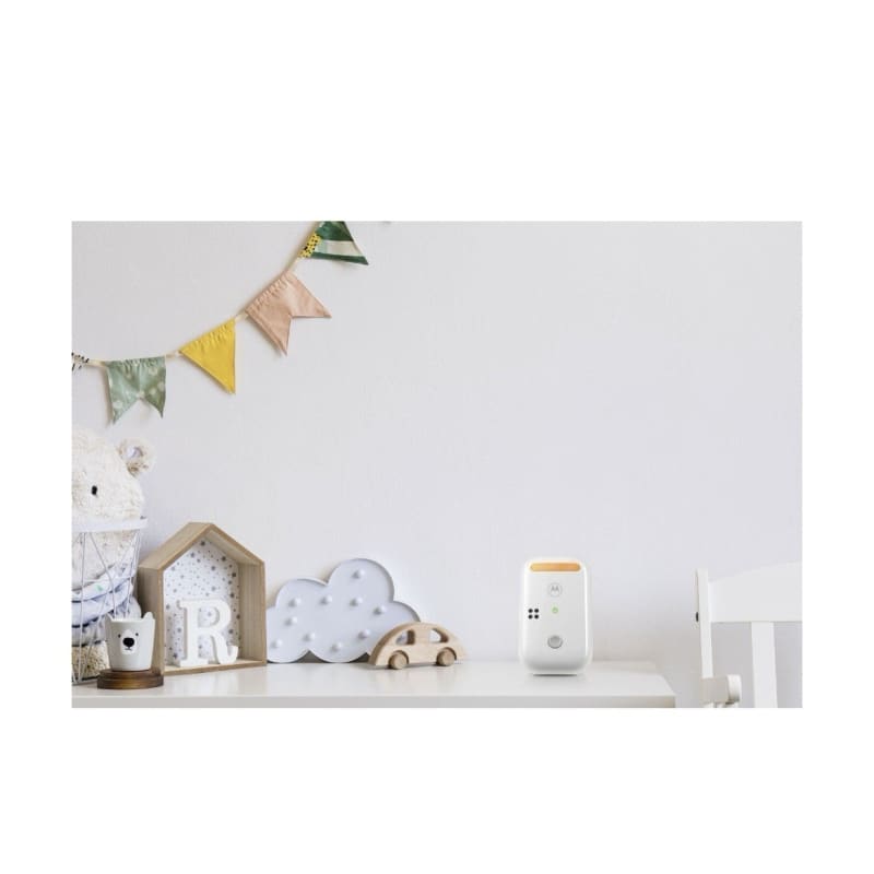 Weiße Babyphone mit orangem Top, Motorola PIP11, 2-Wege Audio, Temperatur, 300m