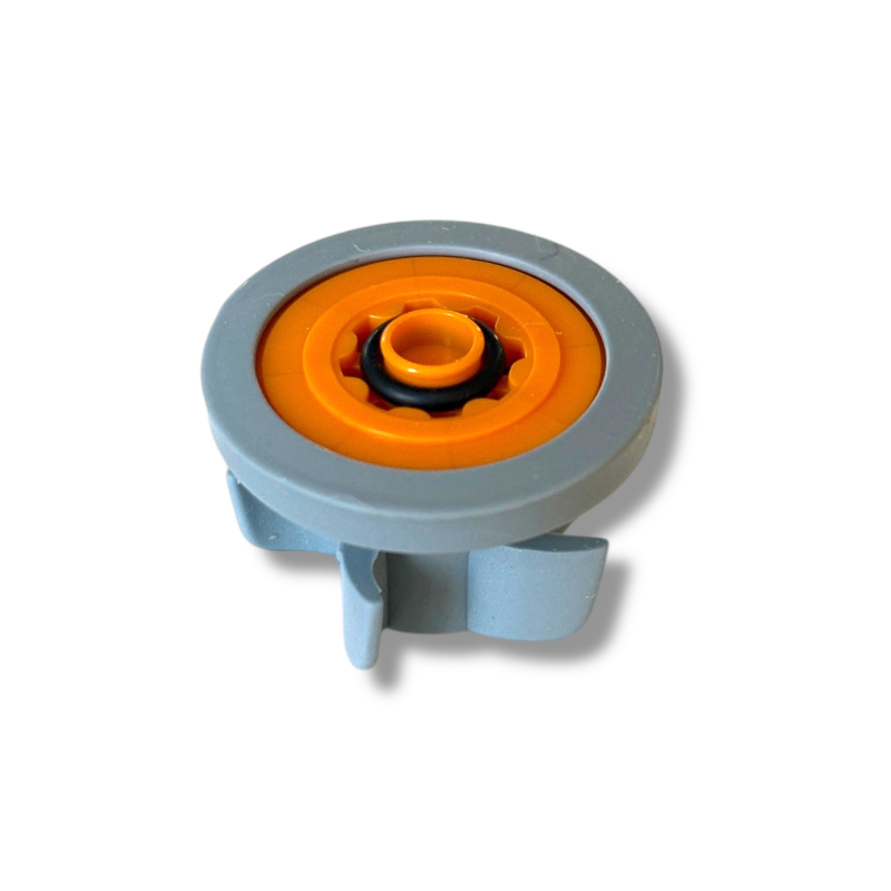 Grauer und orange Kunststoff-Armaturenteil für Wassersparer, passend für Neoperl PCW-02