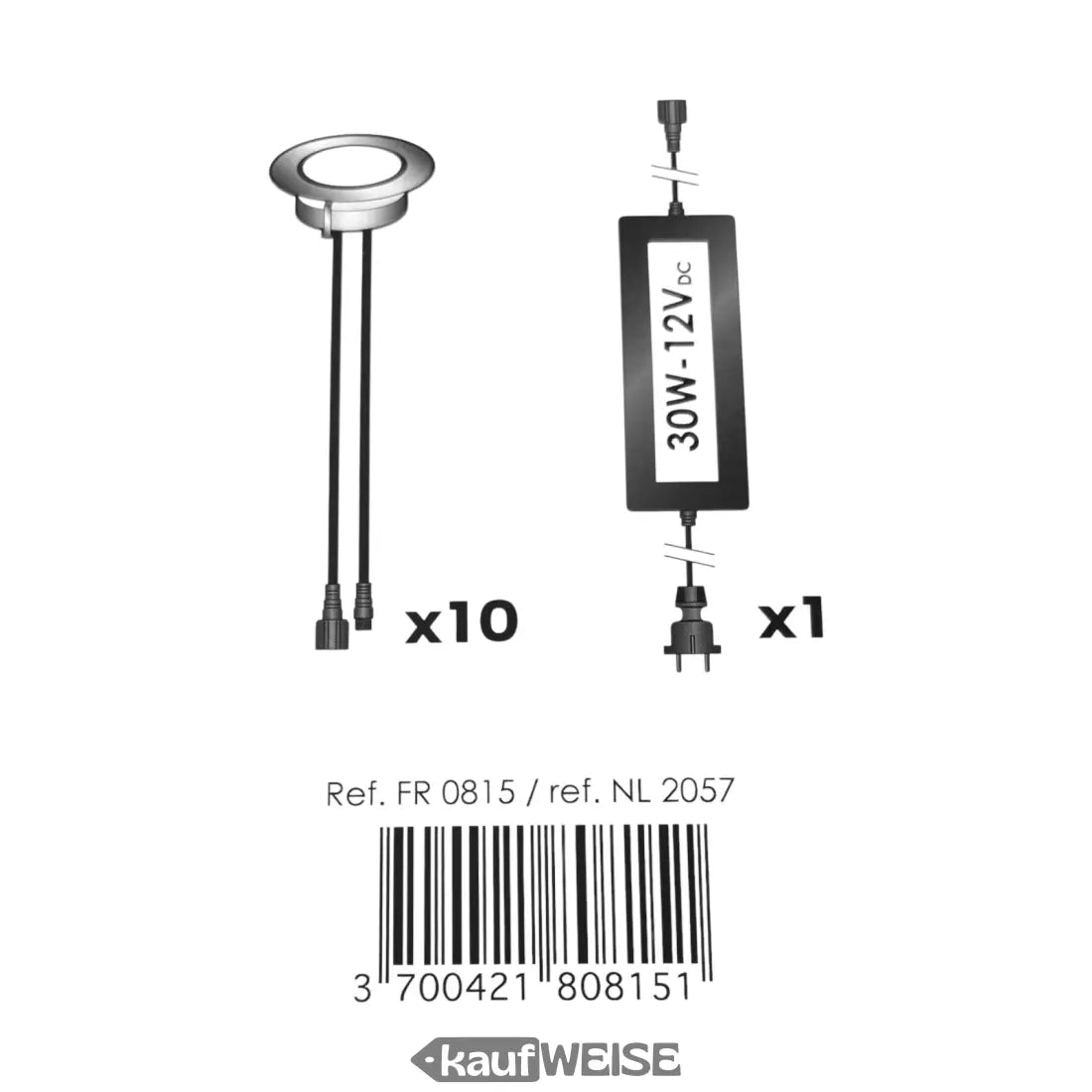 Recessed lighting Kit mit Transformator für Terrassenbeleuchtung SOFIA LED Spots