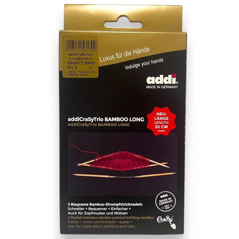 AddiCrasyTrio Bamboo Rundstricknadeln im neuen Verpackung 4-8mm Socken Stricken