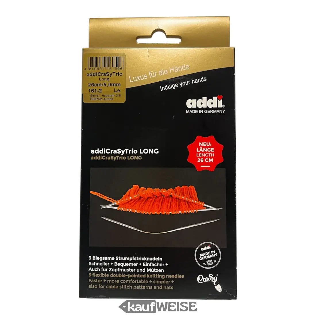 Addi CraSy Trio Long Stricknadeln 26cm für Socken und Strümpfe im Paket