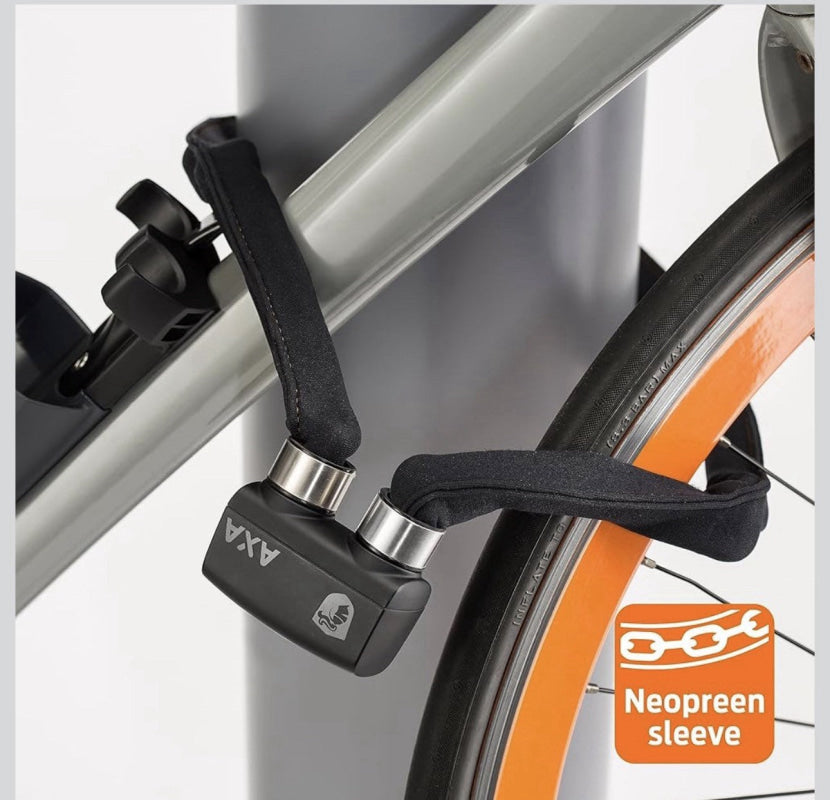 Schwarzes Fahrradschloss mit Neoprenschlauch für das AXA Faltschloss Foldable 1000