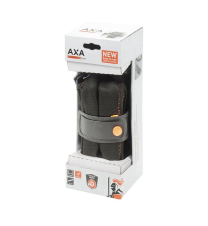 Schwarzes faltbares Fahrradschloss in Retail-Box für AXA Faltschloss Foldable 1000