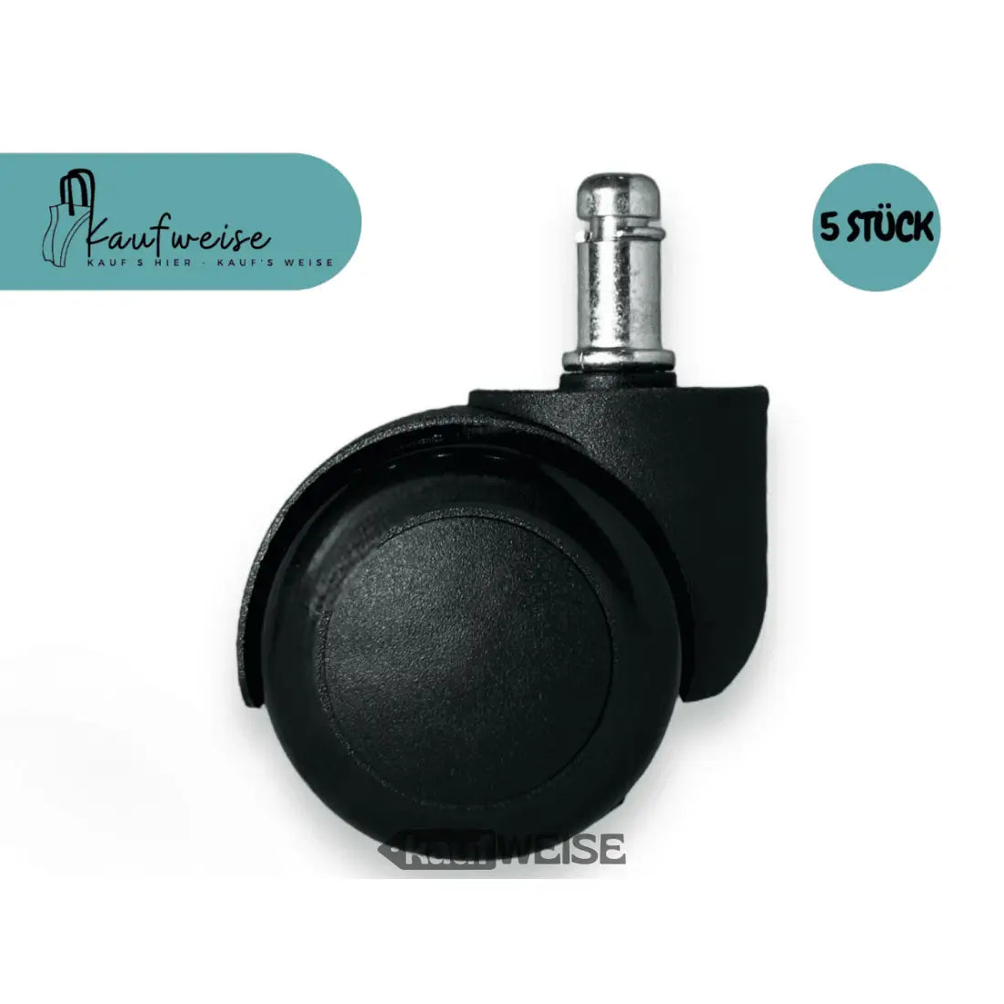Bürostuhlrollen schwarz, kratzfrei & leise für Parkett Laminat im Einsatz