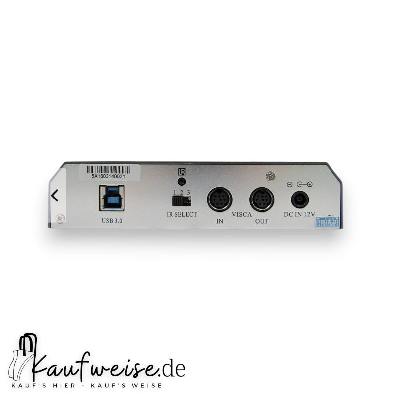 Silbernes HuddleCamHD HC10X-GY-G3 mit USB 3.0, IR, VISCA, DC 12V Anschlüsse