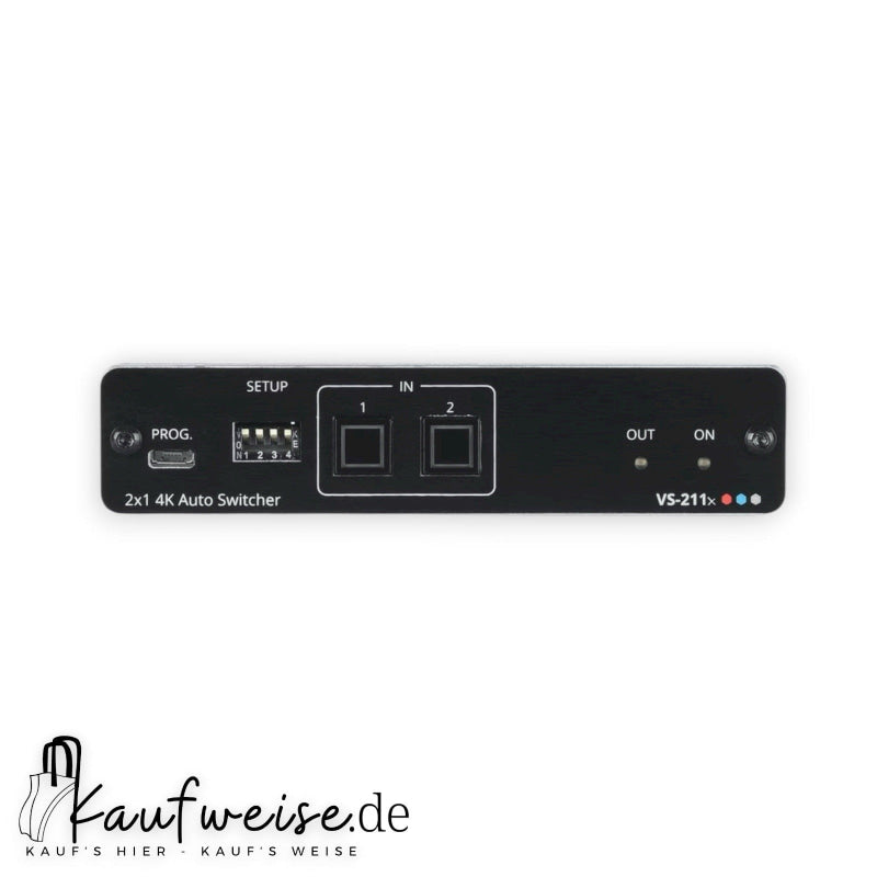 Schwarzer 2x1 4K HDMI Auto-Umschalter mit 2 Eingängen und 1 Ausgang, Kramer VS-211X