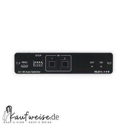 Schwarzer 2x1 4K HDMI Auto-Umschalter mit 2 Eingängen und 1 Ausgang, Kramer VS-211X