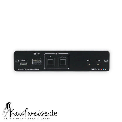 Black 2x1 4K HDMI Auto-Switcher mit 2 Eingängen und 1 Ausgang für Kramer VS-211X