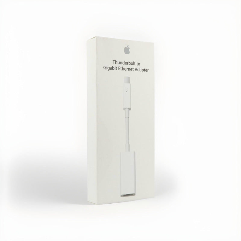 Weißer Apple Thunderbolt zu Gigabit Ethernet Adapter in Originalverpackung