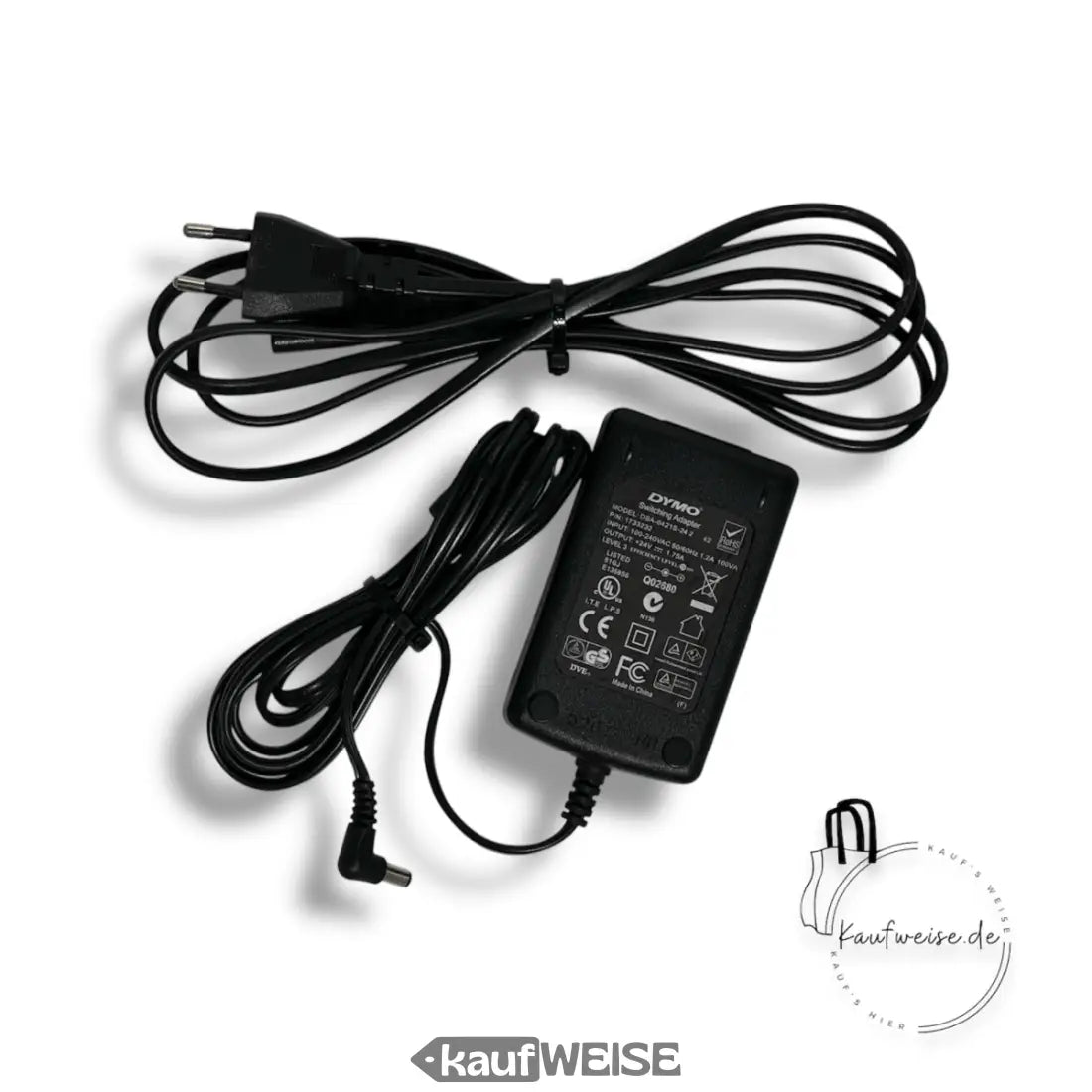 Schwarzes Original DYMO Netzteil DSA-0421S-24 mit Kabel für LabelWriter 400/450