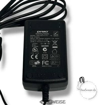 Schwarzes DYMO Ladegerät Netzteil DSA-0421S-24 für LabelWriter 400/450