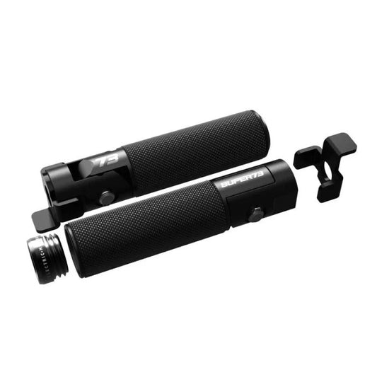 Detachable schwarze strukturierte Lenkergriffe für Super73 Klappbare Fußrasten